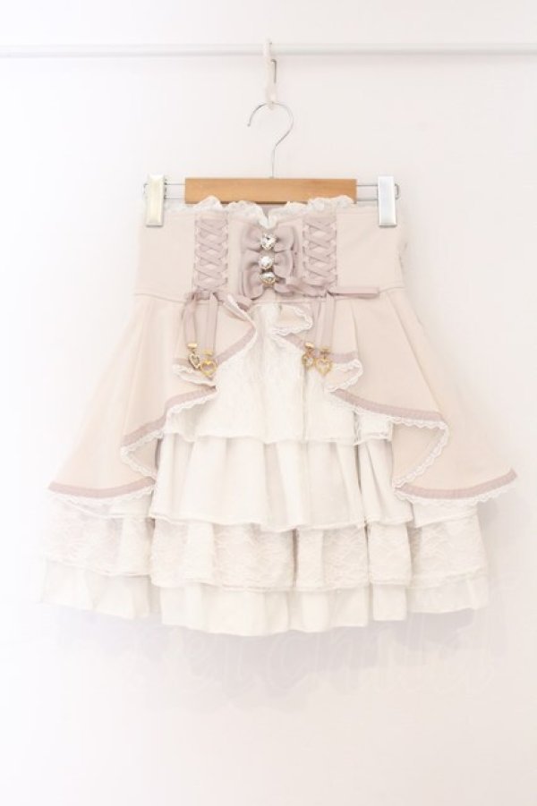 画像1: LIZ LISA / フロントカシュクールスカート 0 ピンク O-26-04-04-040-LO-SK-OW-OS (1)