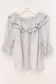 画像1: an another angelus / ローズ刺繍オフショルブラウス  グレー O-26-04-04-005-CA-BL-IG-OS (1)