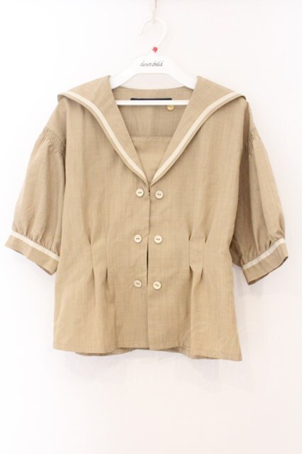 画像1: an another angelus / ダブル釦セーラージャケット F ベージュ O-26-04-04-047-CA-BL-OW-OS (1)