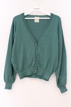 画像: F&A / マーガレット釦UVカットニットカーディガン F グリーン O-26-04-04-052-LO-TO-OW-OS