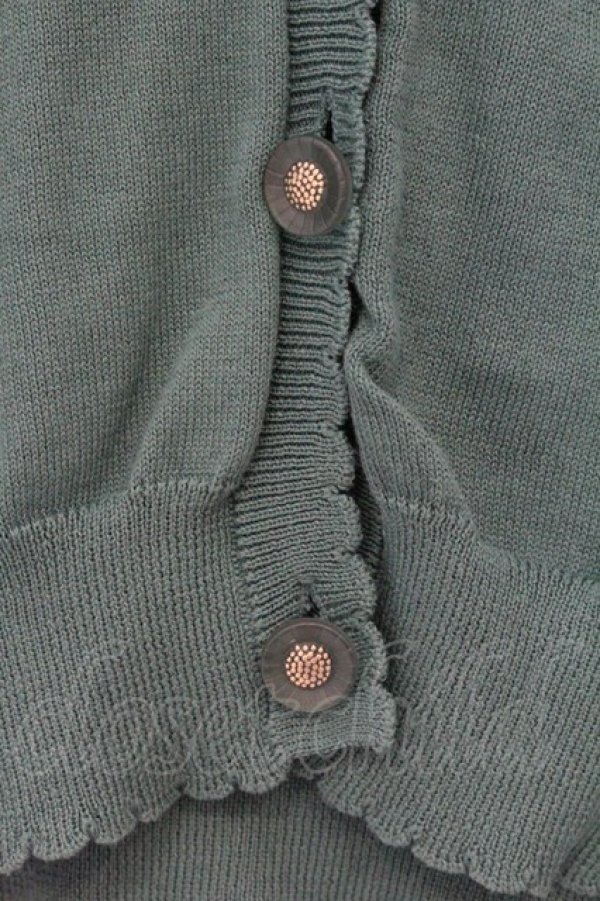 画像2: F&A / マーガレット釦UVカットニットカーディガン F グリーン O-26-04-04-052-LO-TO-OW-OS (2)