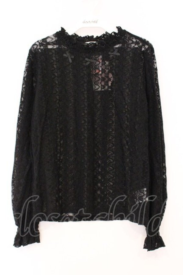 画像1: m petit by misako / レースインナートップス M クロ O-26-04-04-053-LO-TO-OW-OS (1)