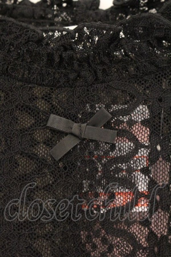 画像2: m petit by misako / レースインナートップス M クロ O-26-04-04-053-LO-TO-OW-OS (2)