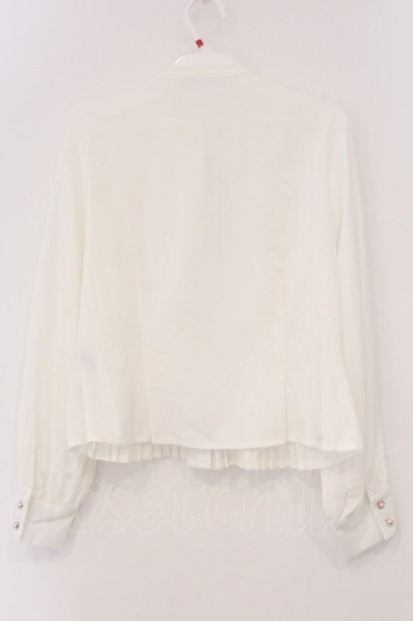 画像3: an another angelus / フロントプリーツリボンタイブラウス  オフシロ O-26-04-04-006-CA-BL-IG-OS (3)