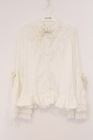 画像: Sweet Angel / レーシー姫袖ブラウス M シロ O-26-04-04-056-LO-BL-OW-OS