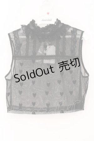 画像: Hoshibako Works / ノースリーブレーシーカットソー  クロ O-26-04-04-057-LO-TO-OW-OS