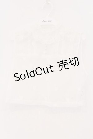 画像: Hoshibako Works / ノースリーブレーシーカットソー  シロ O-26-04-04-058-LO-TO-OW-OS