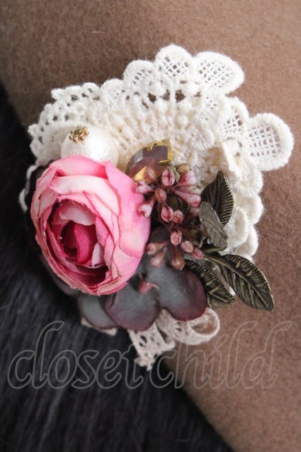 画像3: axes femme / コサージュ付きフェルトベレー帽  キャメル O-26-04-04-1021-AX-AC-IG-OS (3)