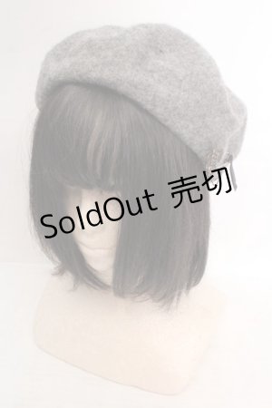 画像: axes femme / レザーパイピングベレー帽  グレー O-26-04-04-1022-AX-AC-IG-OS