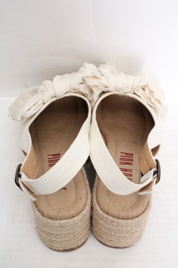 画像3: PINK HOUSE / リボンモチーフサンダル M シロ O-26-04-04-1002-LO-SH-IG-OS (3)