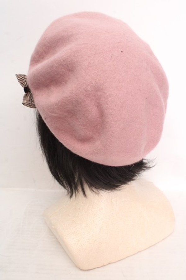 画像3: axes femme / リボン付2WAYリブベレー  ピンク O-26-04-04-1024-AX-AC-IG-OS (3)