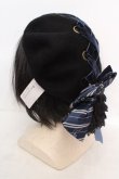画像3: ATELIER PIERROT / ハリー・ポッターリボンブローチ付きレースアップベレー帽  レイブンクロー O-26-04-04-1025-EL-ZA-IG-OS (3)