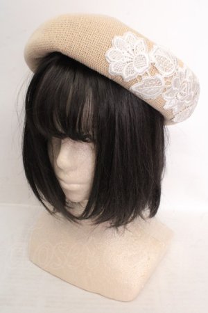 画像: m petit by misako / TT*AMレースサーモベレー  ベージュ「 O-26-04-04-1027-LO-AC-IG-OS