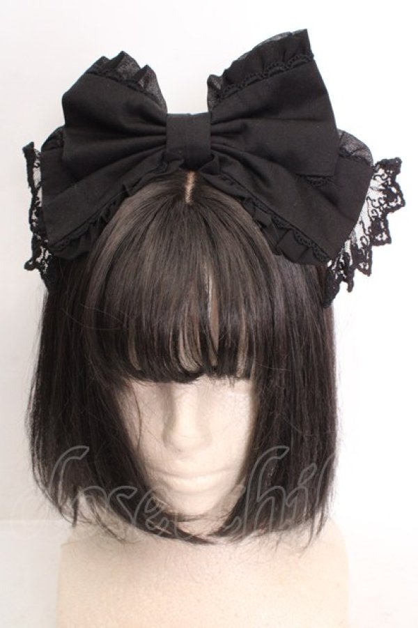 画像2: Angelic Pretty / メアリーロマンスDOLLカチューシャ  クロ O-26-04-04-1028-AP-AC-IG-OS (2)