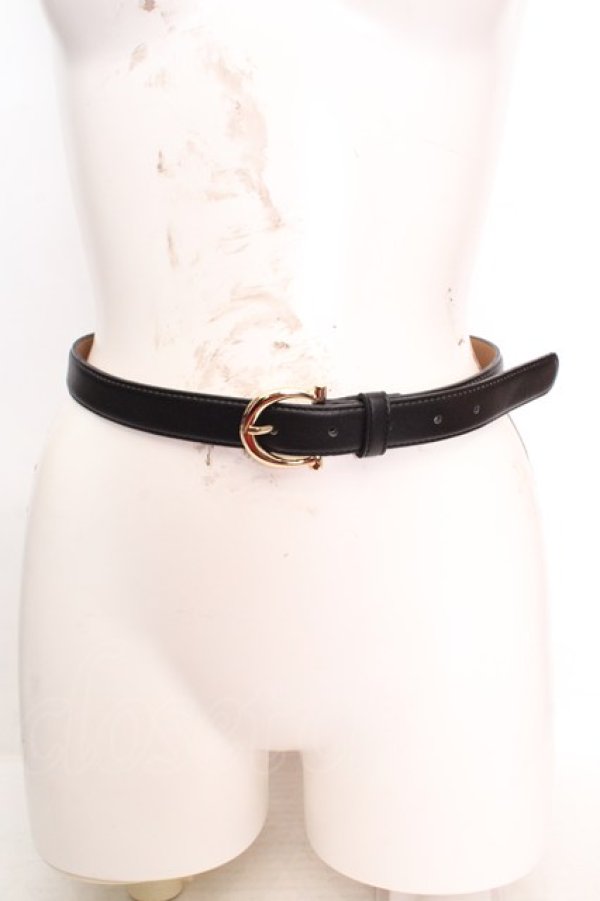 画像1: F&A / フレンチベーシックベルト  クロ O-26-04-04-1031-LO-ZA-IG-OS (1)