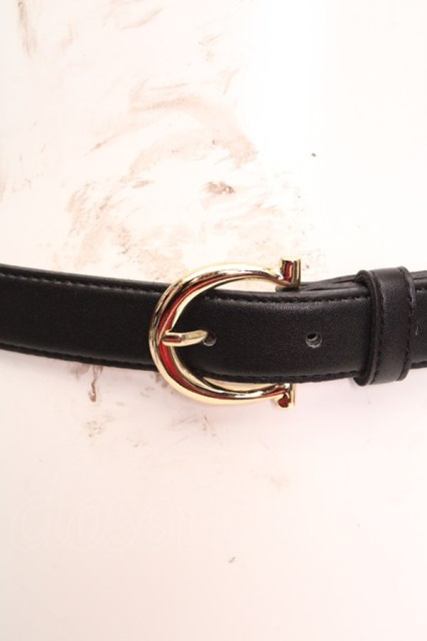 画像2: F&A / フレンチベーシックベルト  クロ O-26-04-04-1031-LO-ZA-IG-OS (2)