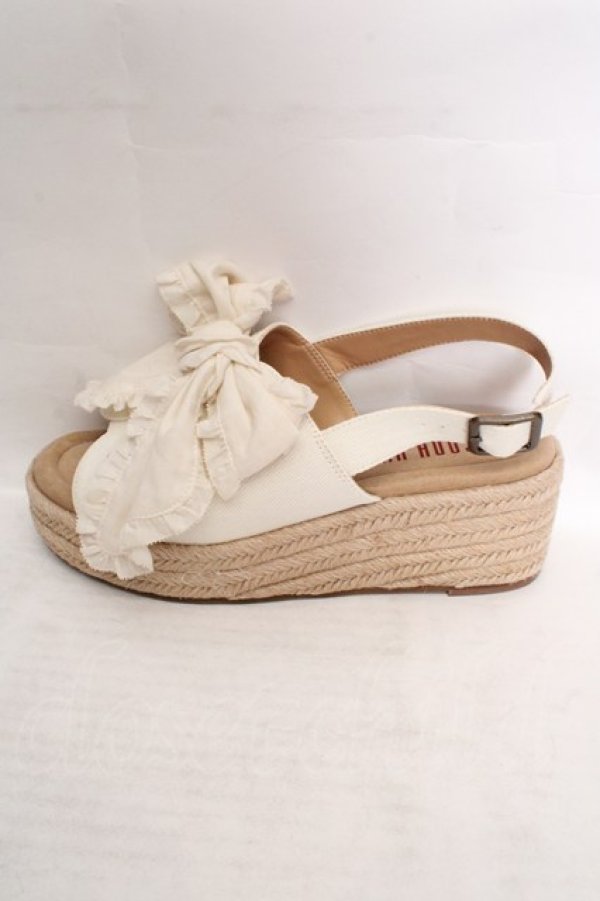 画像6: PINK HOUSE / リボンモチーフサンダル M シロ O-26-04-04-1002-LO-SH-IG-OS (6)