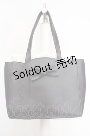 画像: m petit by misako / AMリボントート  クロ O-26-04-04-1040-0-BG-IG-OS