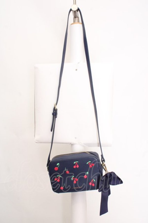 画像2: LODISPOTTO / さくらんぼショルダーバッグ  ネイビー O-26-04-04-1041-LO-BG-IG-OS (2)