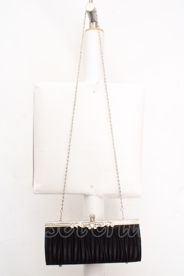 画像2: axes femme / サテンパーティーバッグ  クロ O-26-04-04-1042-AX-BG-IG-OS (2)