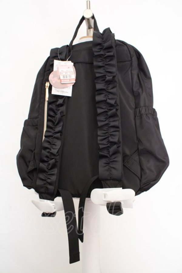 画像2: m petit by misako / TT*AM*フリルリュックサック  クロ O-26-04-04-1046-LO-BG-IG-OS (2)