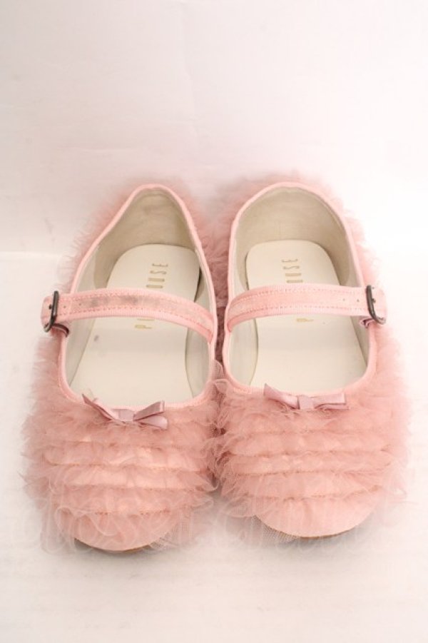 画像2: PINK HOUSE / ソフトチュールフリルバレエシューズ M ピンク O-26-04-04-1001-LO-SH-IG-OS (2)