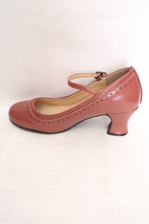 画像8: an another angelus / 細ストラップウイングチップパンプス M ピンク O-26-04-04-1004-CA-SH-IG-OS (8)