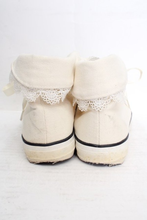 画像3: Fi.n.t / レース使いハイカットスニーカー M アイボリー O-26-04-04-1007-CA-SH-IG-OS (3)