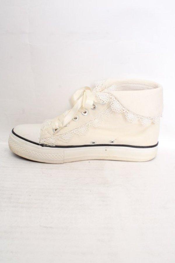 画像8: Fi.n.t / レース使いハイカットスニーカー M アイボリー O-26-04-04-1007-CA-SH-IG-OS (8)