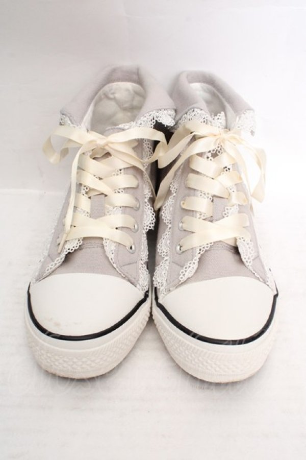 画像2: Fi.n.t / レース使いハイカットスニーカー M グレー O-26-04-04-1008-CA-SH-IG-OS (2)