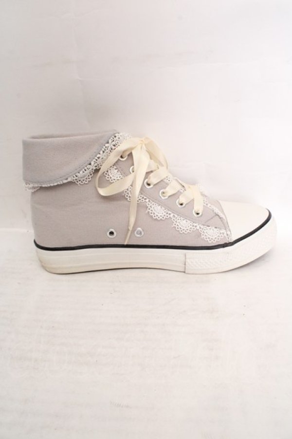 画像5: Fi.n.t / レース使いハイカットスニーカー M グレー O-26-04-04-1008-CA-SH-IG-OS (5)
