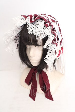 画像: Hoshibako Works / オリヴィア レースボンネット  ワイン O-26-04-04-1009-LO-AC-OW-OS