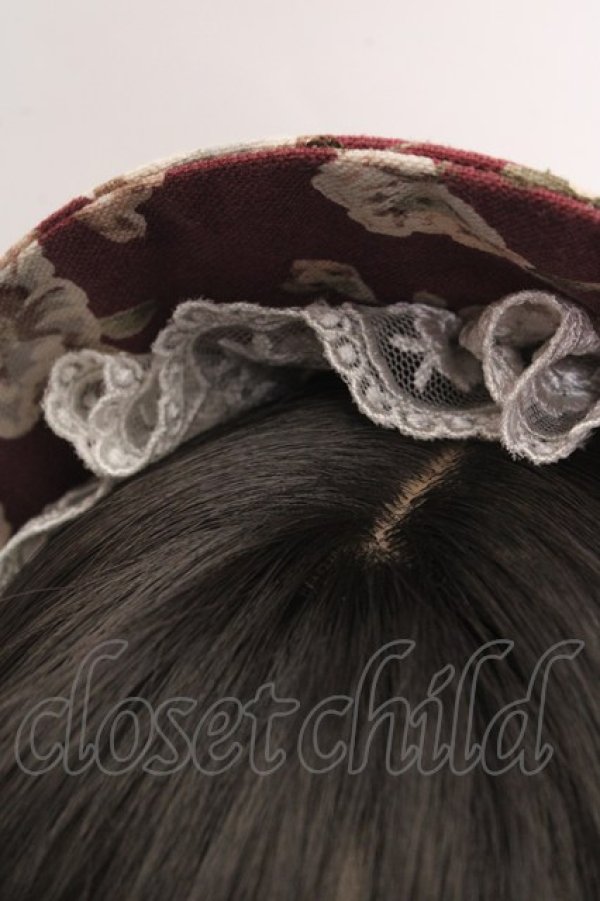 画像2: marcHenTica / オールドローズ・ミルフィーユココシニクカチューシャ  ワイン O-26-04-04-1010-LO-AC-OW-OS (2)