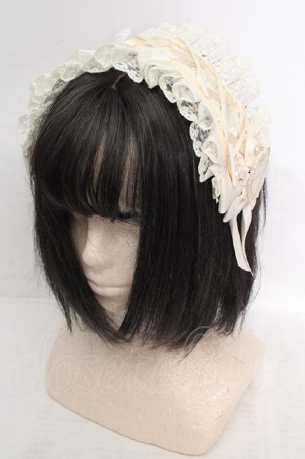 画像1: m petit by misako / AM*NIPLヘッドドレス  アイボリー O-26-04-04-1011-LO-AC-IG-OS (1)