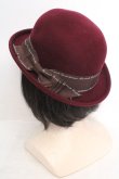 画像2: axes femme / リボンハット  ワイン O-26-04-04-1013-AX-AC-IG-OS (2)