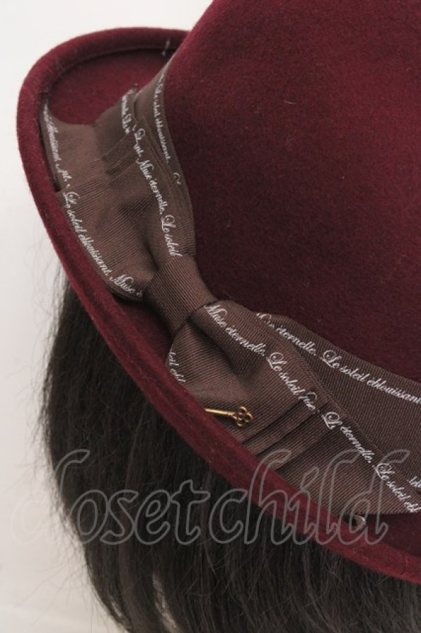 画像3: axes femme / リボンハット  ワイン O-26-04-04-1013-AX-AC-IG-OS (3)