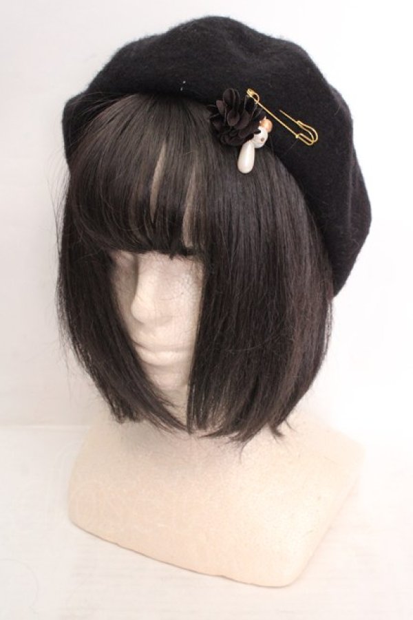 画像1: axes femme / パイピングベレー  クロ O-26-04-04-1015-AX-AC-IG-OS (1)