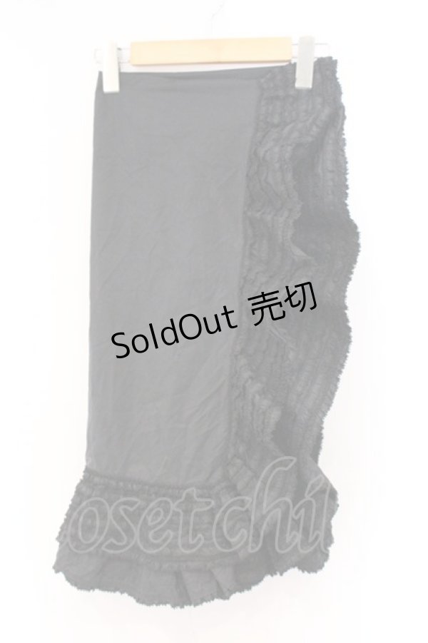 画像1: WONDERFUL WORLD / ピコフリル大判ストール  ブラック O-26-04-04-066-LO-ZA-IG-OS (1)