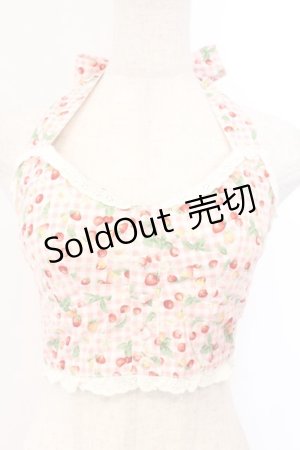 画像: LIZ LISA / さくらんぼ柄ホルターベアトップ  ピンク O-26-04-04-067-LO-TO-IG-OS