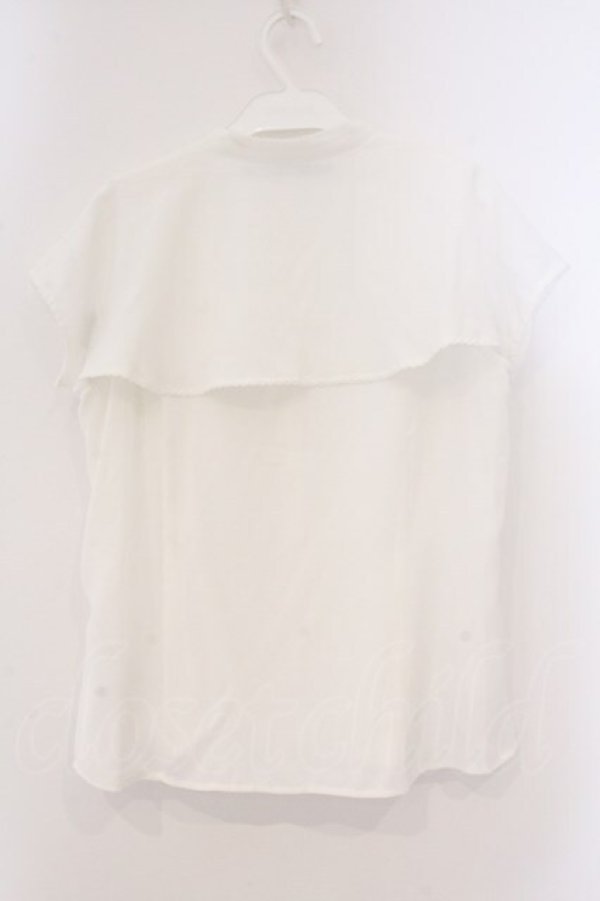 画像4: an another angelus / スクエアケープ衿ローズ刺繍ブラウス  オフシロ O-26-04-04-007-CA-BL-IG-OS (4)