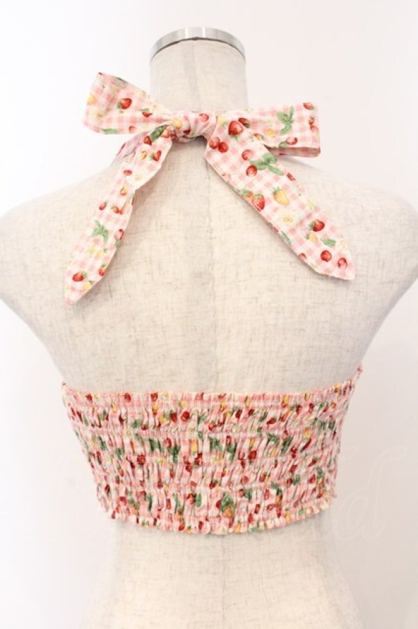 画像4: LIZ LISA / さくらんぼ柄ホルターベアトップ  ピンク O-26-04-04-067-LO-TO-IG-OS (4)