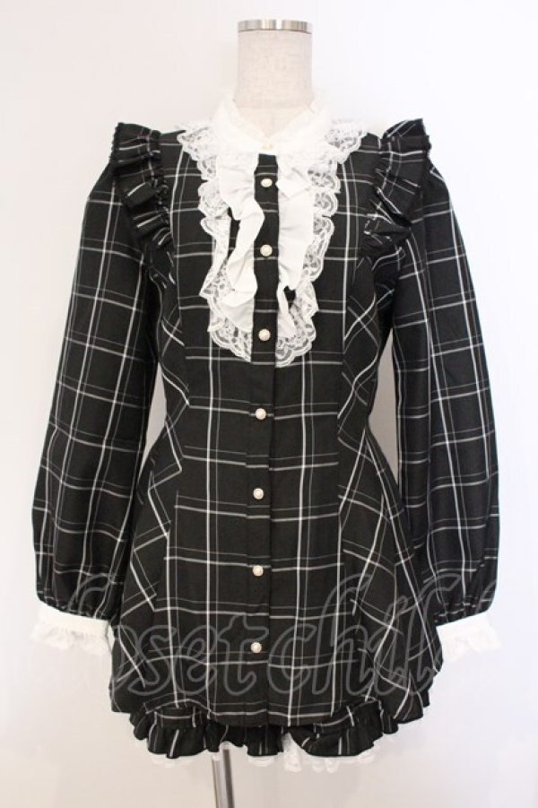 画像1: Secret Honey / アクセサリーリボン長袖セットアップ 2 クロ O-26-04-04-069-CA-SK-OW-OS (1)