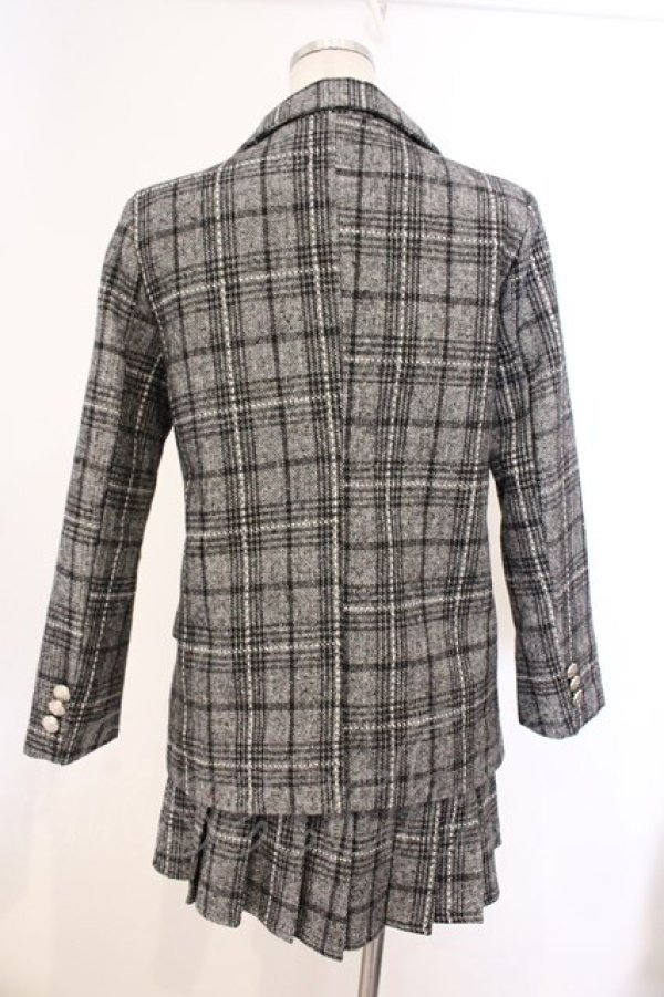 画像3: axes femme POETIQUE / チェック柄セットアップ M グレー O-26-04-04-072-AX-JA-IG-OS (3)