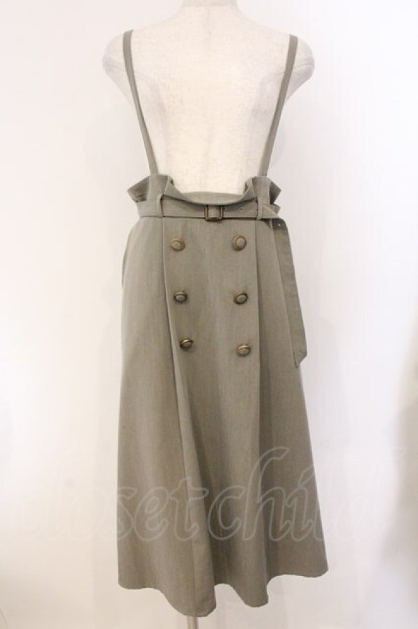 画像1: axes femme / サスペンダー付きスカート  グリーン O-26-04-04-074-AX-SK-IG-OS (1)