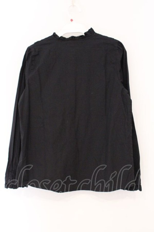 画像3: F i.n.t / ピンタックヨークコットンレース使いブラウス  クロ O-26-04-04-008-CA-BL-IG-OS (3)