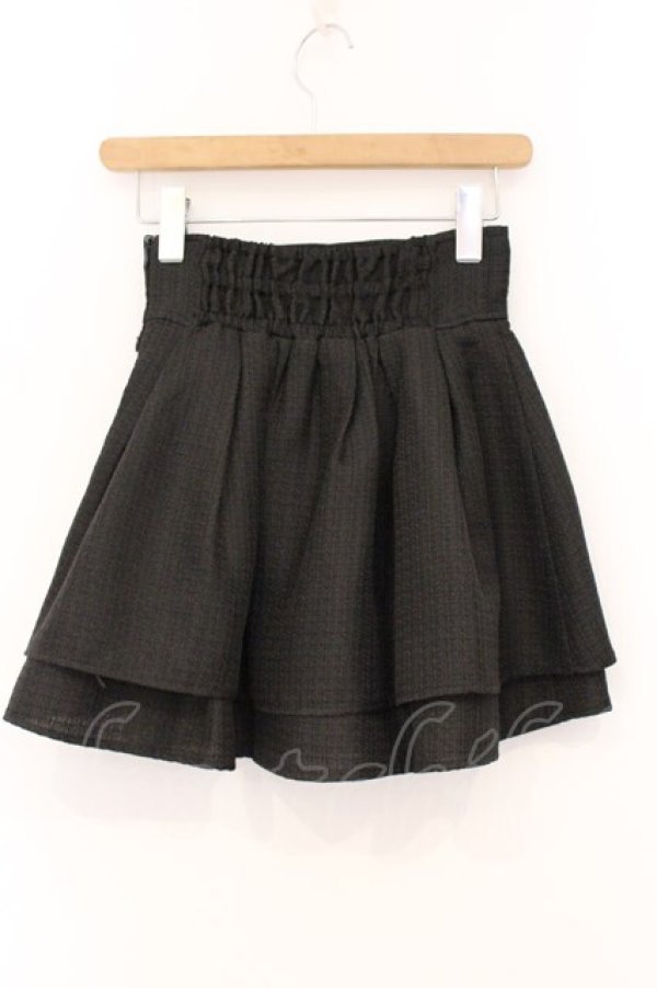 画像3: evelyn / ツイードダブルフレアスカート F クロ O-26-04-04-077-LO-SK-OW-OS (3)