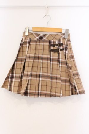 画像: evelyn / チェックプリーツスカート  ベージュ O-26-04-04-079-LO-SK-OW-OS