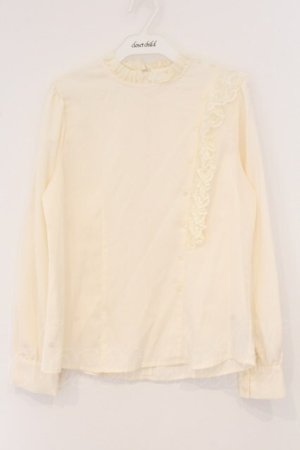 画像: an another angelus / サイドボタンプルブラウス  アイボリー O-26-04-04-009-CA-BL-IG-OS