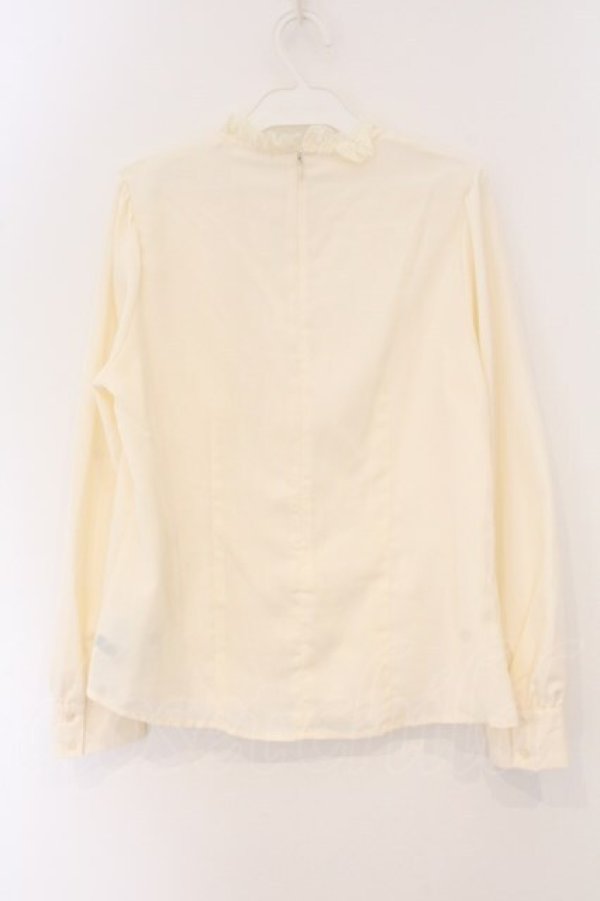 画像3: an another angelus / サイドボタンプルブラウス  アイボリー O-26-04-04-009-CA-BL-IG-OS (3)
