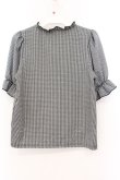 画像3: evelyn / 編み上げリブトップス  クロギンガム O-26-04-04-090-LO-TO-OW-OS (3)